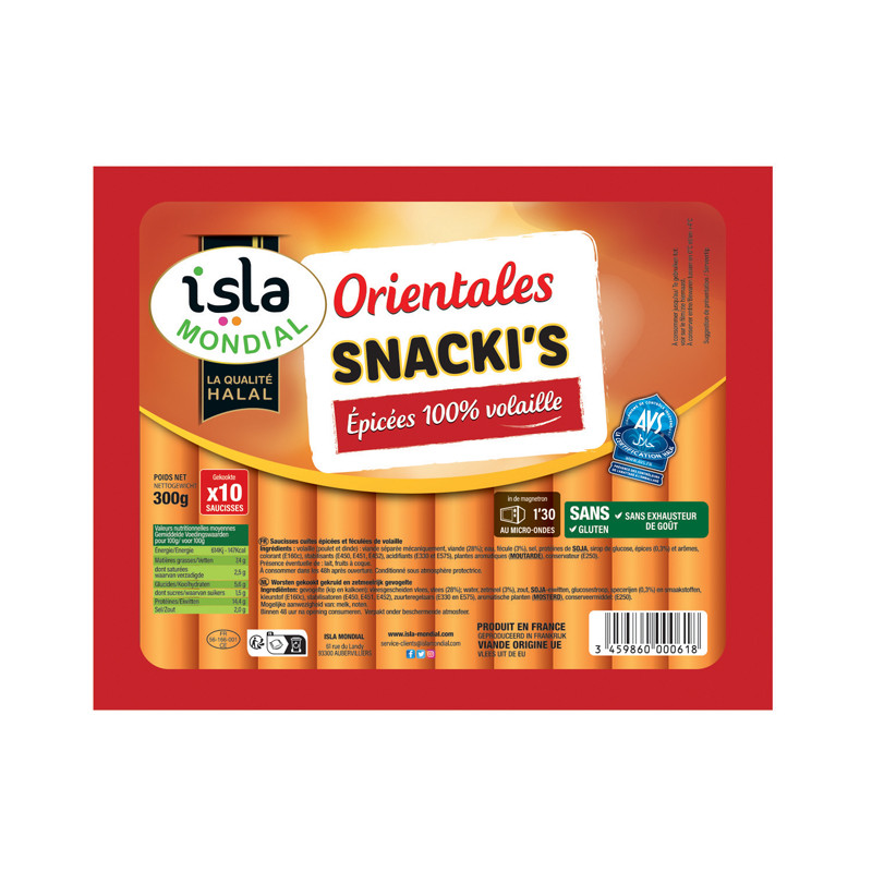 Orientales Snacki's Épicées 100%volaille