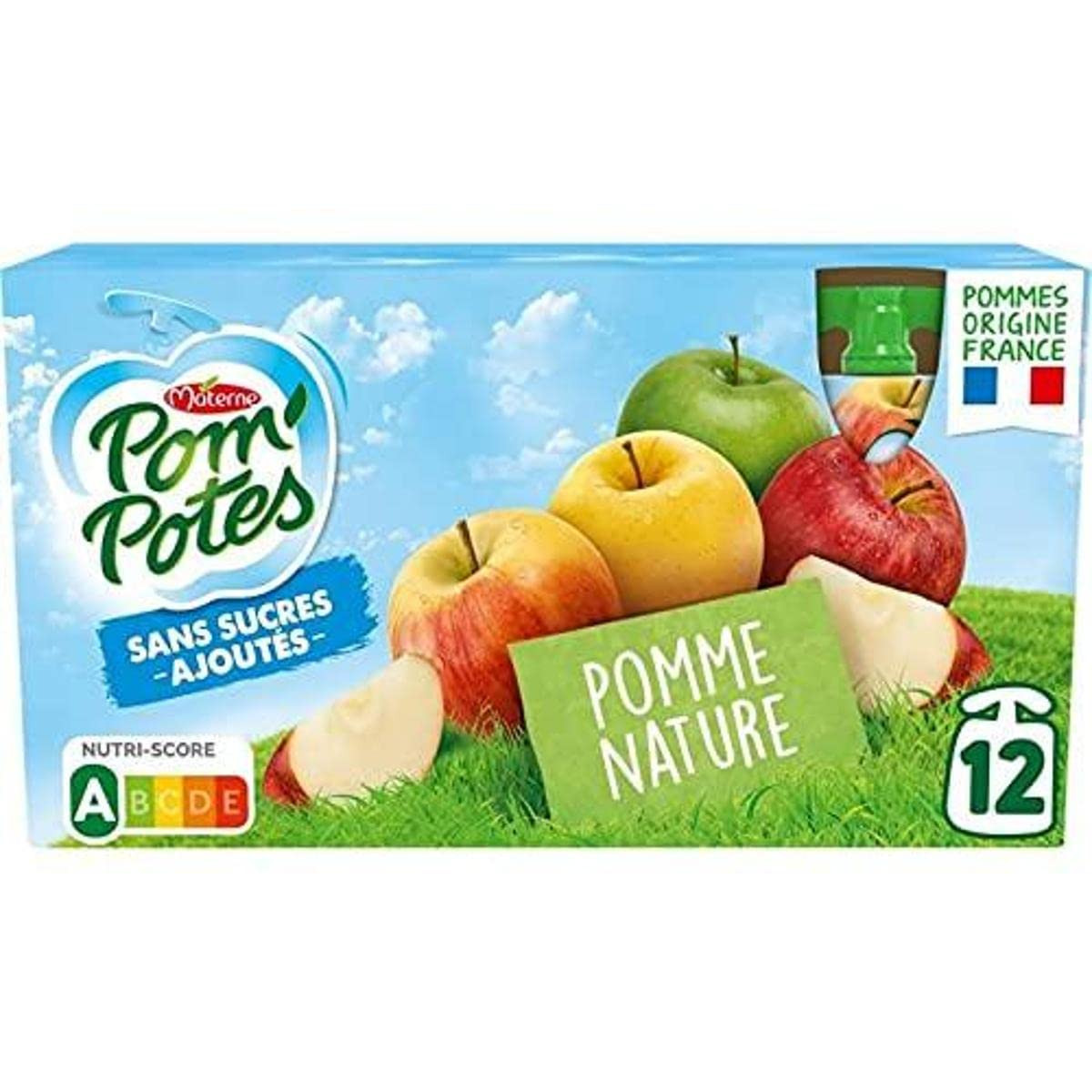 Pom'Potes 12 × 90g pommes origine France