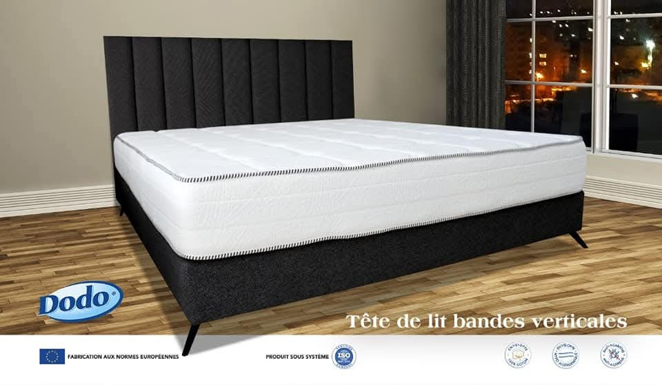 TETE DE LIT BANDES VERTICALES ou HORIZONTALES