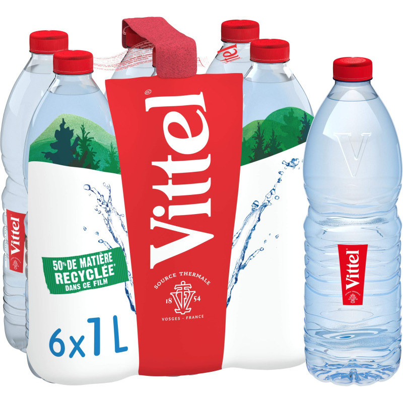 Vittel Eau de source 6 bouteilles de 1L