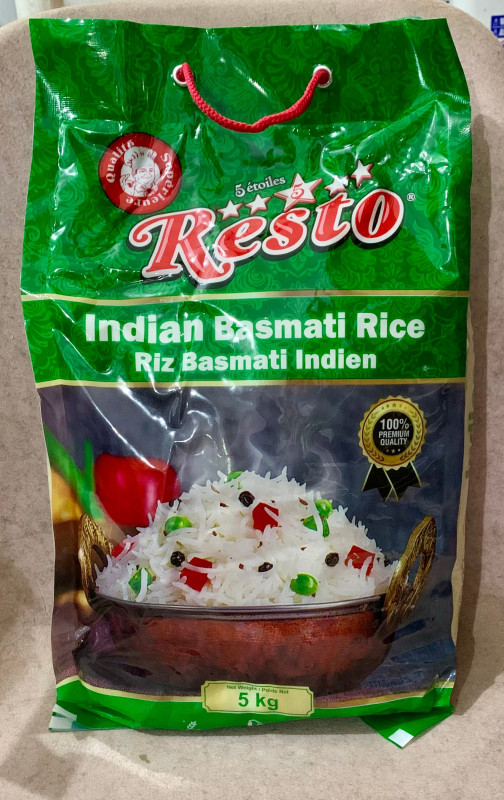 Riz Basmati Indian 5kg Resto