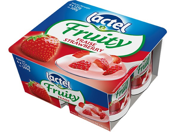 LACTEL FRUITY FRAISE 4X125G