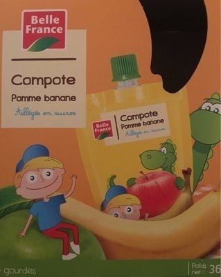 Compote Belle France 4 × 90g Pomme, Banane