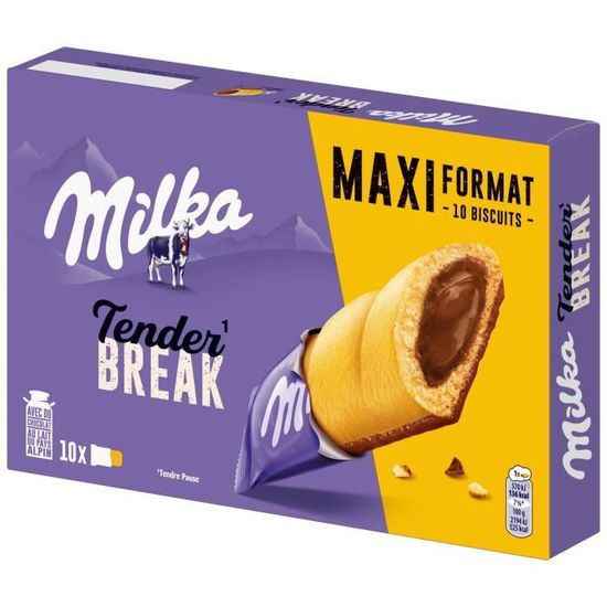 Milka Tender Break Cœur au Chocolat format familial ×10